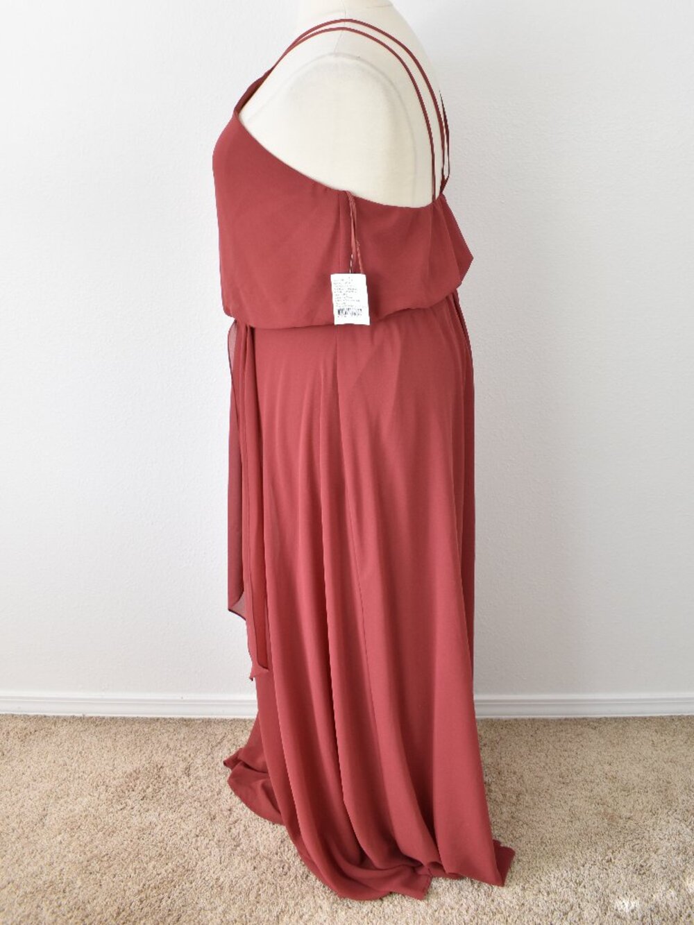 Nouvelle CAYENNE N375 Chiffon Belted Y-Neck Dress NEW - XXL - Picture 6 of 11